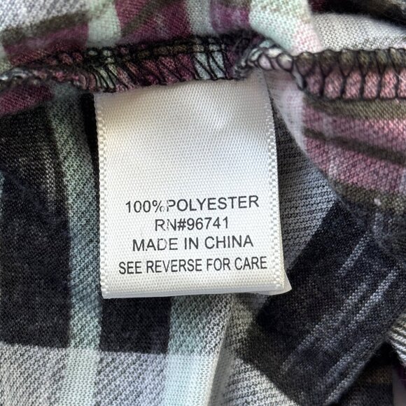 Self Esteem Red & Black Plaid Open Front Cardigan w/ Lace Shoulder Womens Sz XL - Picture 5 of 6